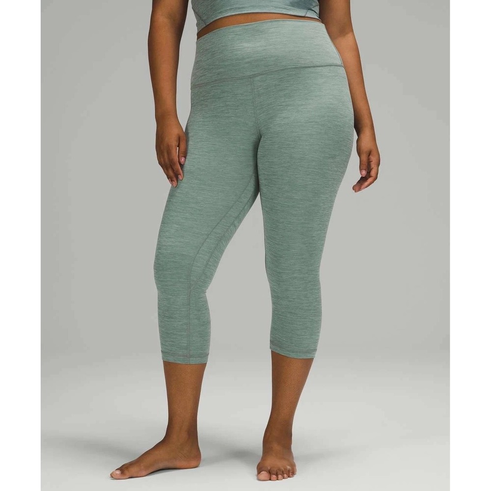 Lululemon Athletica Align High-Rise Crop 21" Heathered Tidewater Teal - Size 20